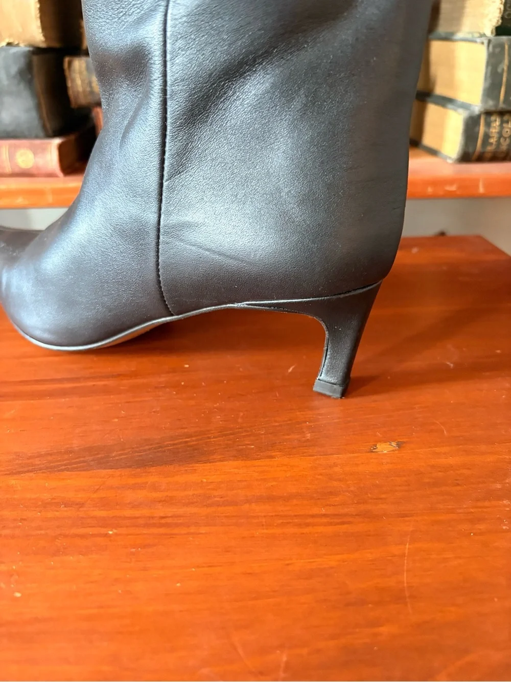 Topshop Black Over-the-Knee Pointed-Toe Boots